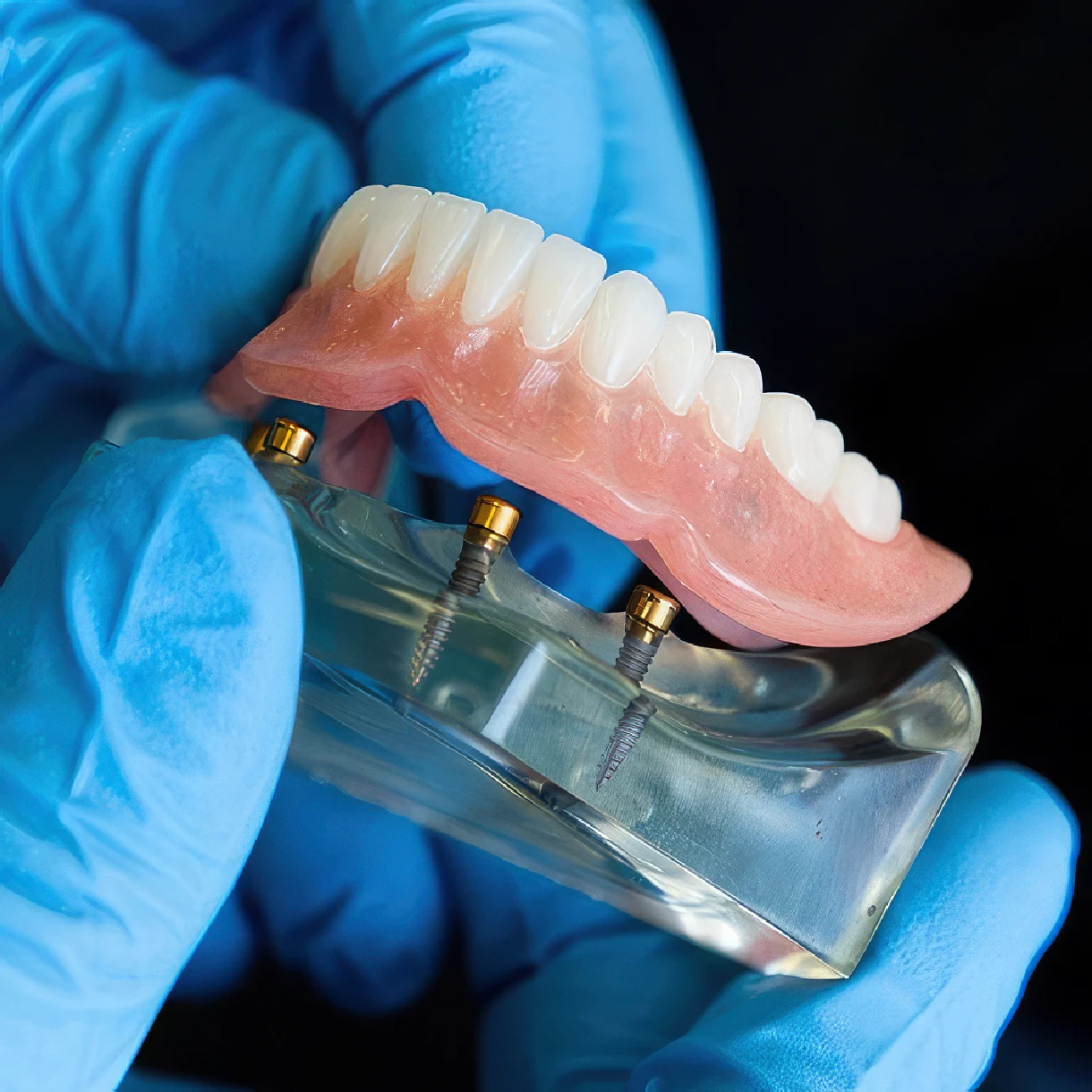 Implant-supported snap-in overdenture